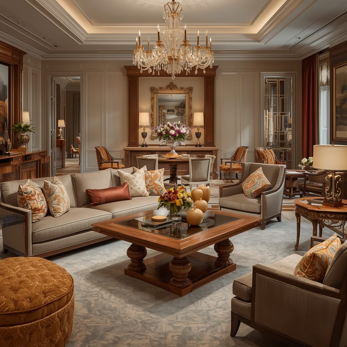 Handcrafted custom dining table in oak